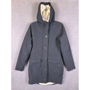 Abercrombie & Fitch Jacket Women's S Black Parka Sherpa Lined Water Resistant